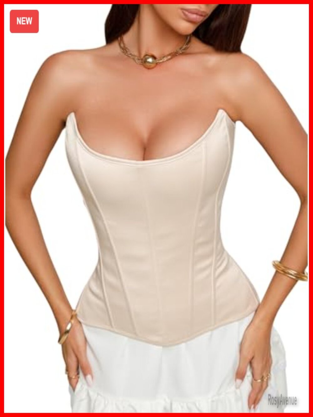 Satin Corset Top Steel Boned Lace Up Overbust Bustier Shapewear